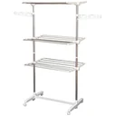 Mobile laundry rack / laundry tower with 3 foldable levels