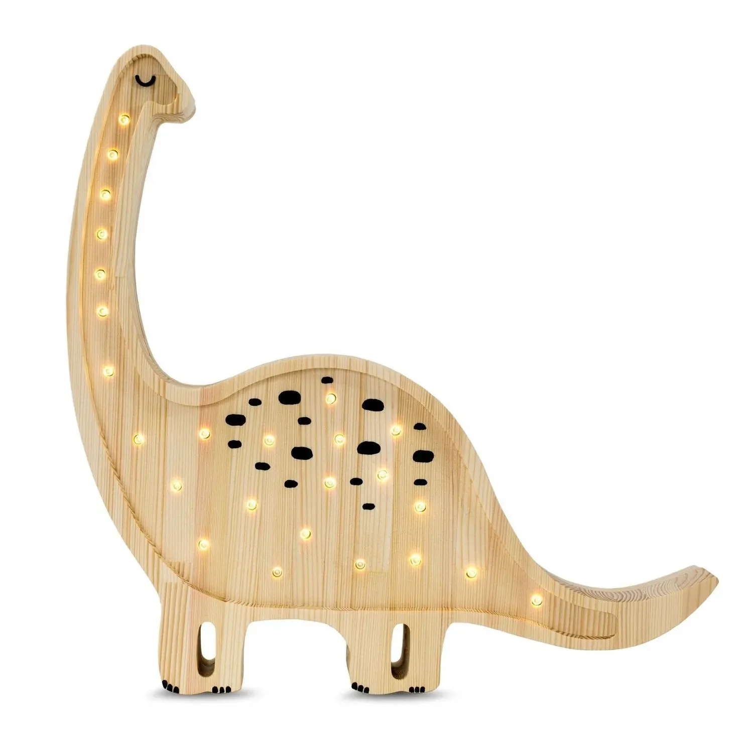 Little Lights children's night light, dinosaur - 100% natural pine wood