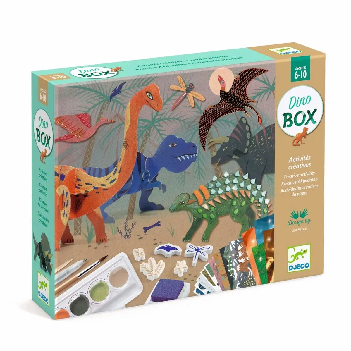 "Djeco Craft Set, Creativity Set, Multi Activity Kit - Dinosaurs image"