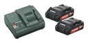 Basic set 2 x Li-Ion 2.0 Ah 18 V, charger SC 30