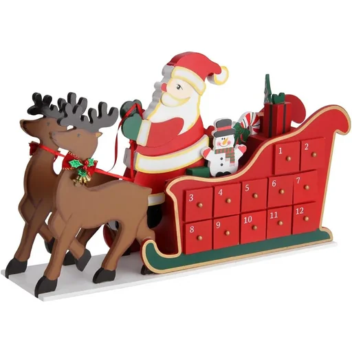 "Advent calendar sleigh with self-filling compartments image"