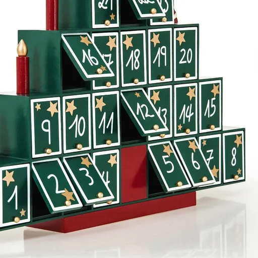 "Advent calendar Christmas tree - made of wood image"