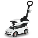 Ride-on car with push and hold bar