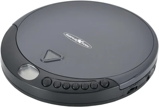 "Portable CD player with earphones image"