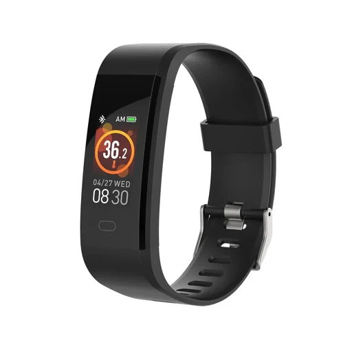 "Fitness bracelet with heart rate monitor and body temperature sensor image"