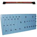 Tool wall - 36 hooks with magnetic tool holder
