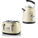 Retro SET - 4-slice toaster + 1.7L kettle - White