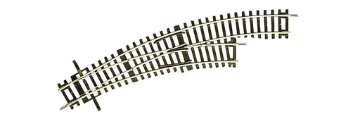"Curved switch right BWr2/3 without drive, radius of the main track and the branch track 358 mm (R2), curve angle 30° image"