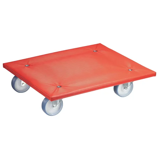 "Transport aid MM 1397, 59 x 49 x 14 cm, hard castors Ø 100 mm, roller bearings, FSC®-covered top, load capacity 400 kg image"