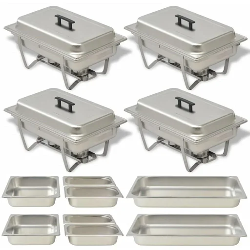 "Rechaud set, stainless steel, 4-piece image"