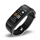 Fitness bracelet with heart rate monitor and blood pressure sensor