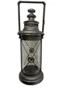 Grey metal lantern in trendy industrial design