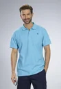 Printed polo shirt, color apua, size XL