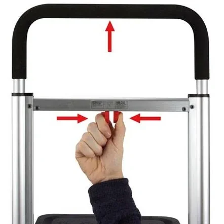 "Aluminum platform trolley - foldable - load capacity 150 kg image"