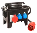 Construction site power distributor M5 connection CEE 400V, 32A, 3 sockets 230V, 1+2 CEE sockets 400V