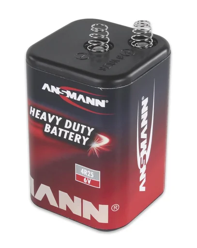"Zinc-carbon block battery 4R25, 6V image"