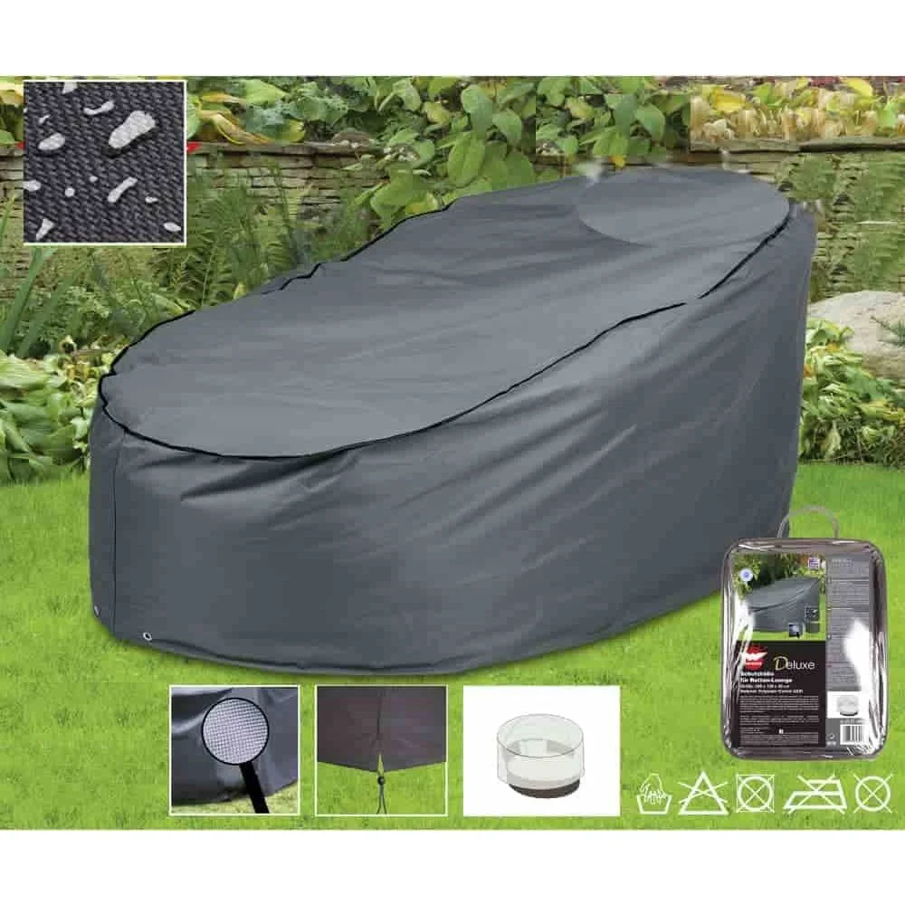 "Deluxe Rattan Sun Island Cover, Waterproof Outdoor Furniture Cover, Ø200cm image"