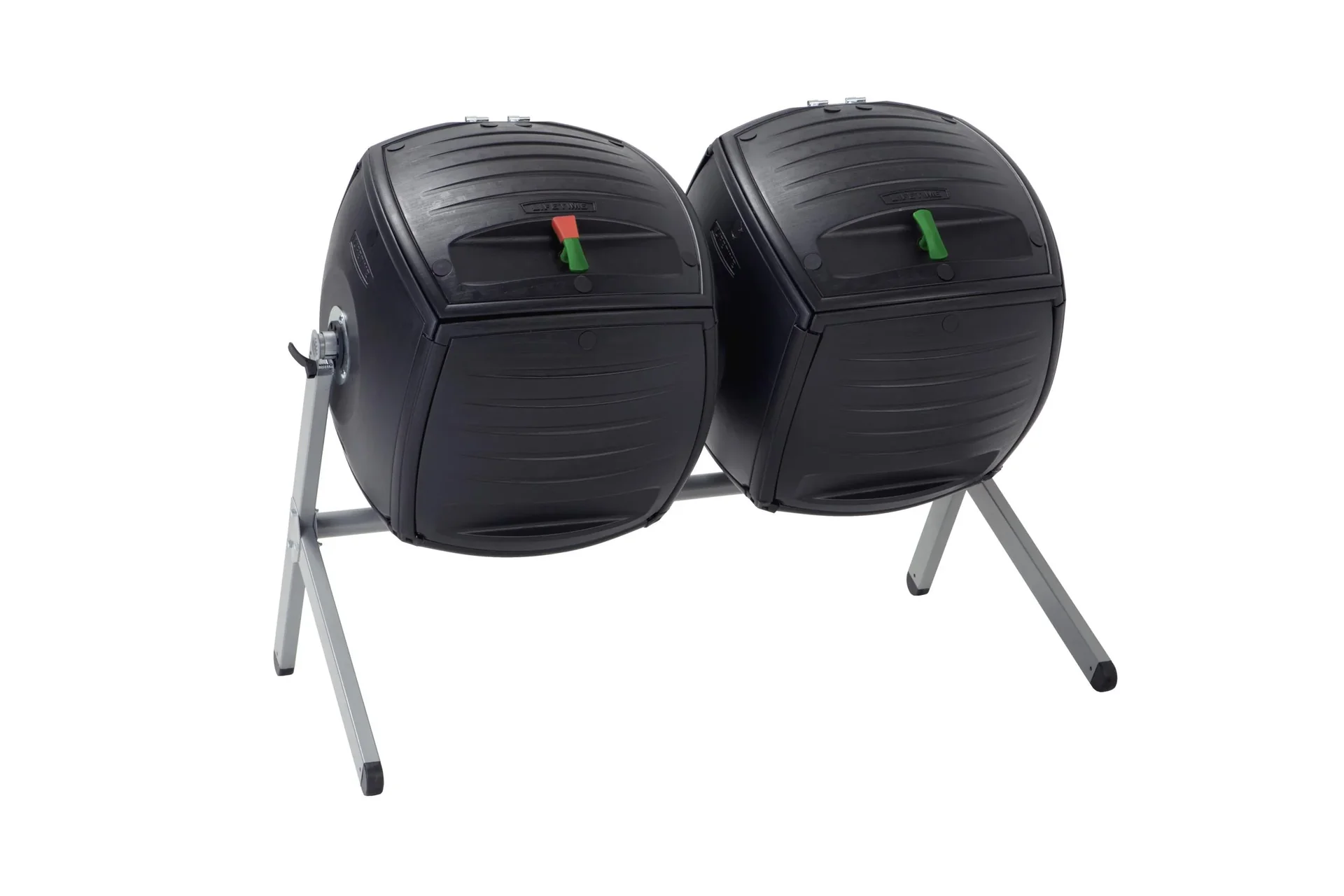 Composter Compost Twin 380 L 143.5×79.4×110.4 cm Black – 2 Chambers for Continuous Composting