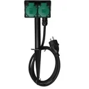 Outdoor socket - 2-way - IP44 - pin earthing - on ground spike