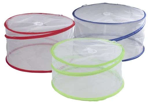 "Food covers, foldable, 3-part image"