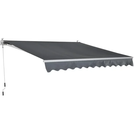"Articulated arm awning with hand crank image"