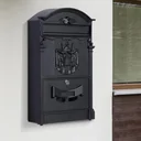 Mailbox wall-mounted mailbox lockable with protective flap including 2 keys