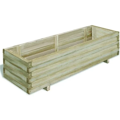 "Planter raised rectangular 120x40x30 cm wood image"