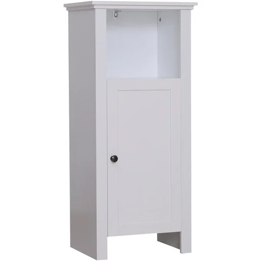 "Bathroom cabinet bathroom furniture bathroom cabinet wall cabinet 3 x compartment wood white 40 x 30 x 90 cm image"