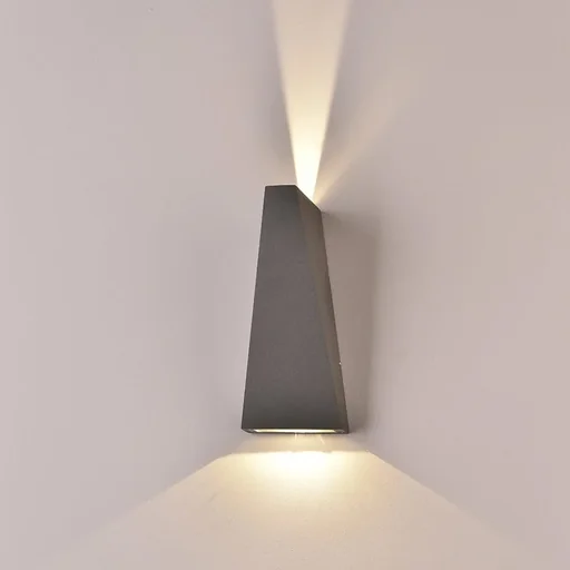 "VT-826 LED wall light - for indoor and outdoor use - 6W - 3000K - 660 lumens - grey image"