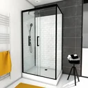 Komplettdusche "White Stone" 80 x 110 x 230 cm