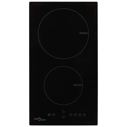 "Induction cooker with 2 cooking zones, touch control 3500 W glass image"
