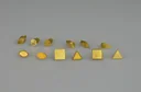 Branding iron set 12-piece, square, triangle etc.
