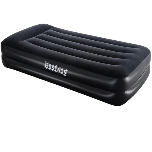"Velour air mattress 191 x 97 x 46cm including pump image"