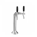 Beer tower, tower beer dispenser, chrome, elegant, 2 lines