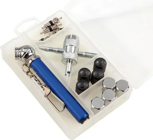 "Car repair kit for tire valves, 14 pieces image"