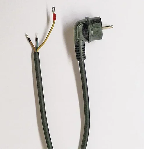 "Cable H07RN-F3G 1.5mm², L=3 m, with angled plug, assembled. image"