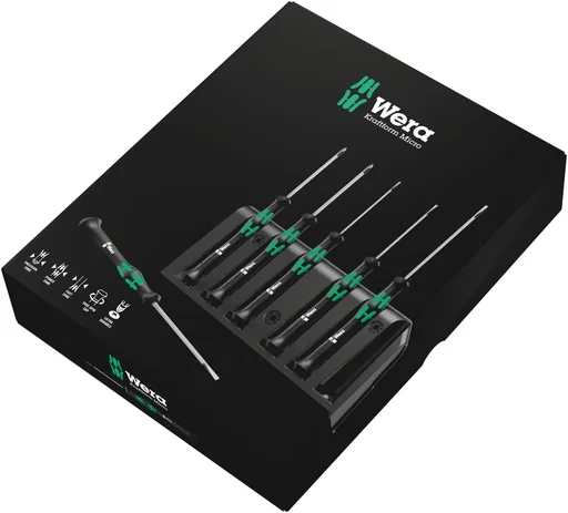 "Electronics screwdriver set including holder, 6 pieces image"