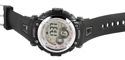 "Multifunctional wristwatch with LCD display and quartz movement image"