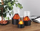 LED light with fireplace effect - set of 3
