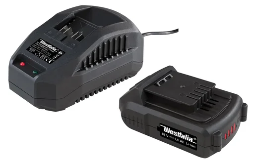 "Starter Set 18 Volt Li-Ion Family: 1 x Battery 1.5 Ah + 1 x Charger image"