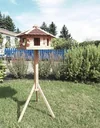 Birdhouse "Gingerbread House" with base stand