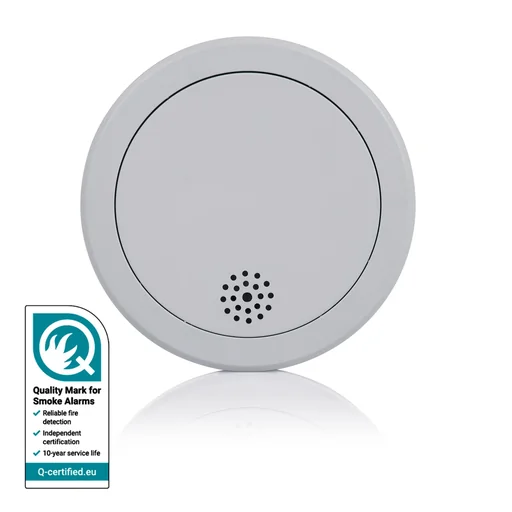"Smoke detector with 10-year battery image"