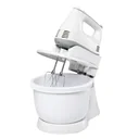 2 in 1 Hand Mixer Electric Hand Mixer Set with Table Stand 3.4 Liter Mixing Bowl 300W 6 Speeds inclusive