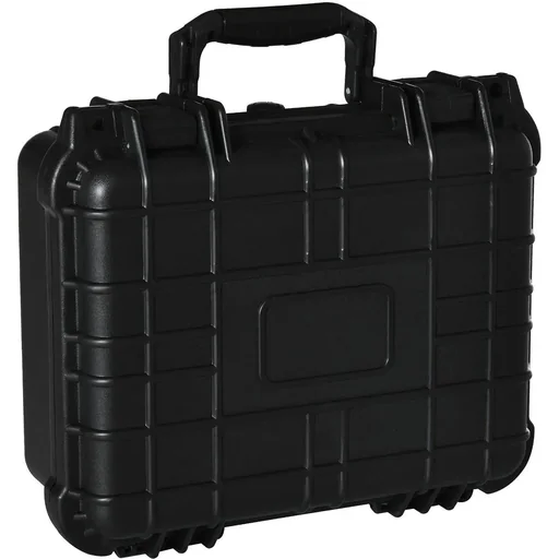 "Set of 2 tool cases empty with tool box handle foam waterproof plastic silica gel black 34 x 29 x 15 cm image"
