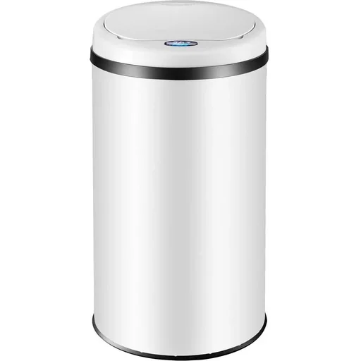 "Sensor trash can stainless steel white 40 liters image"
