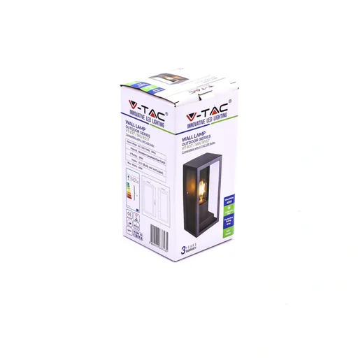"VT-837 Wall Light - 1 Light - Aluminum - Black - IP44 image"