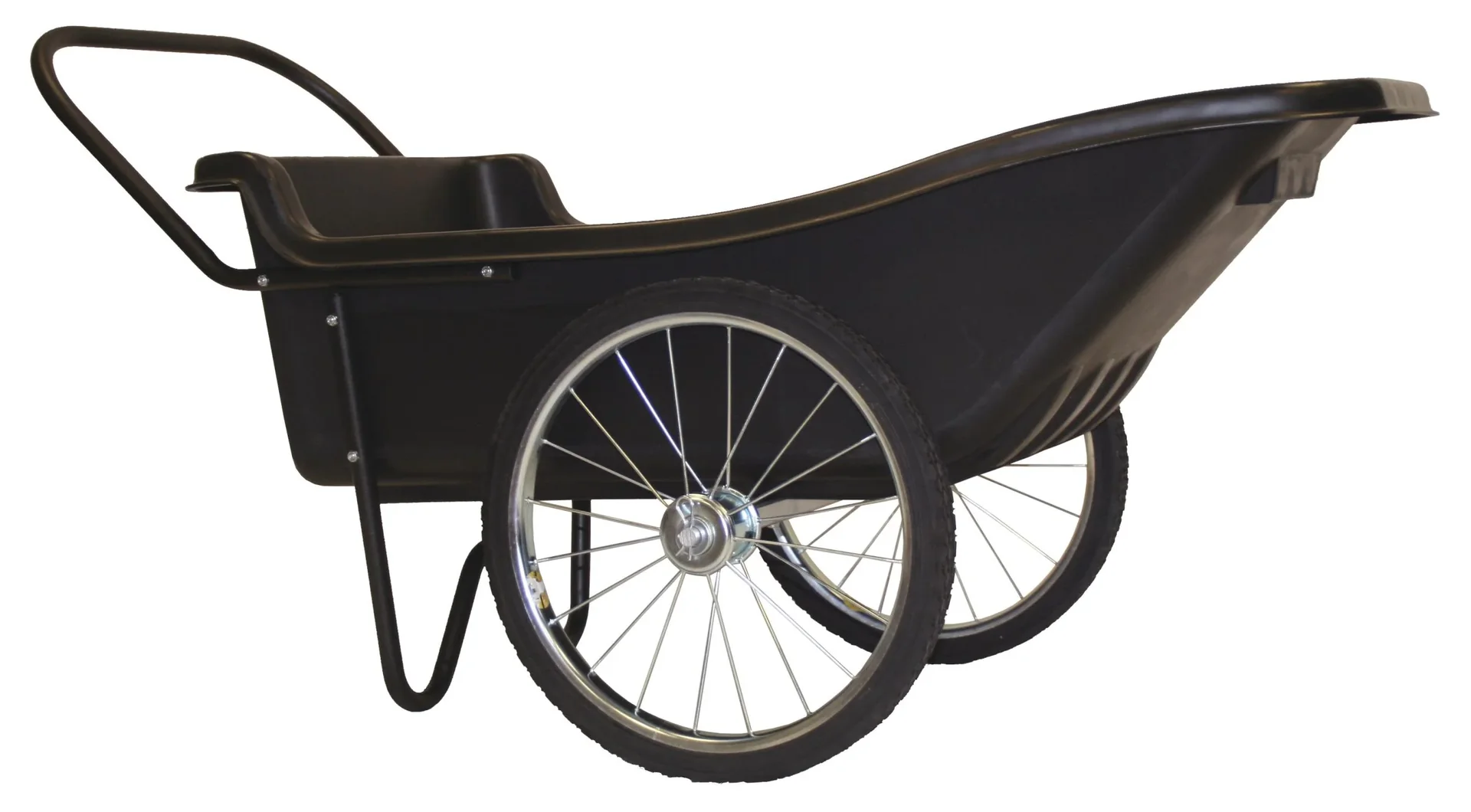"Wheelbarrow Premium 283L 74×165×74 cm Black – 181 kg Load Capacity, Solid Rubber Wheels image"
