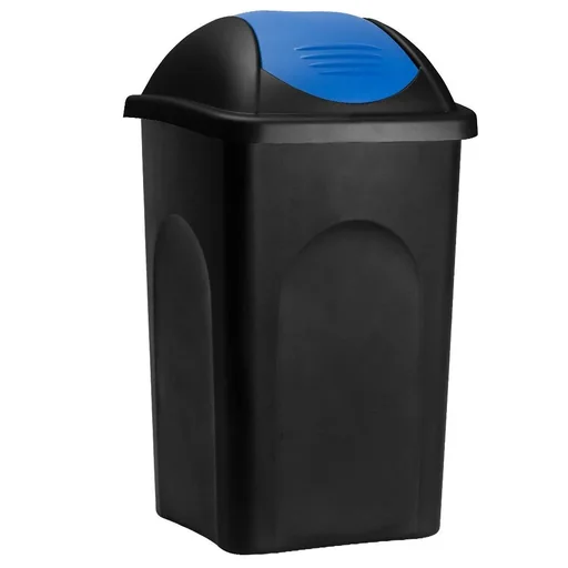 "Waste bin black/blue 60 liters image"