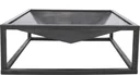 Fireplace Thor handmade metal fireplace in polished rust-colored steel size 110 cm