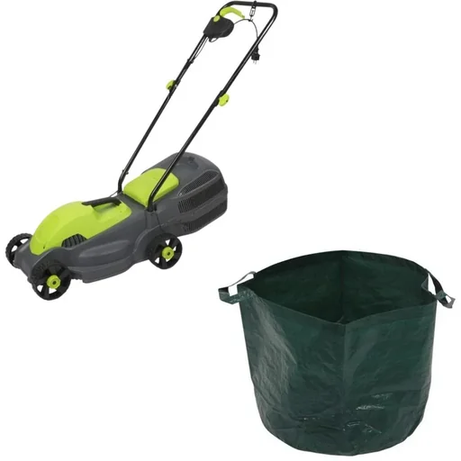 "Garden electric lawn mower - 1100 watts - 30L collection container - cutting width 320mm + INCLUDES garden waste bag - 65 L image"